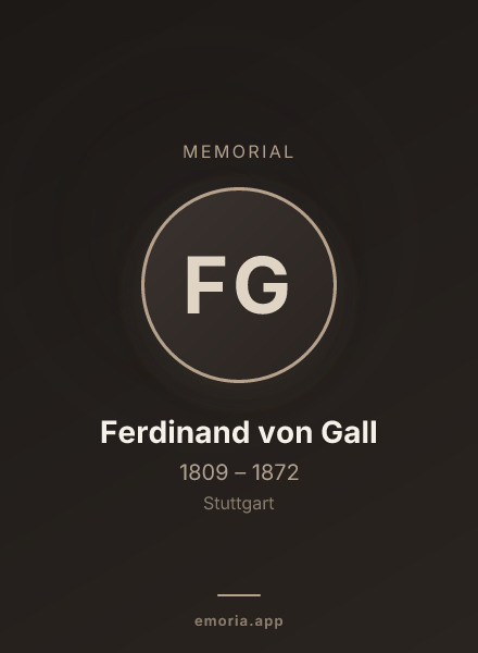 Memorial portrait of Ferdinand von Gall
