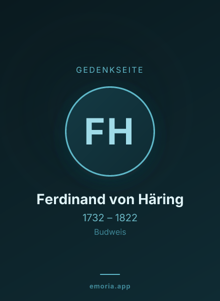 Gedenkportrait von Ferdinand von Häring
