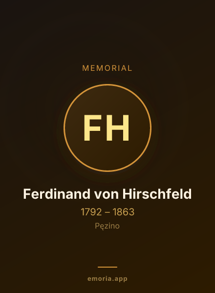 Memorial portrait of Ferdinand von Hirschfeld