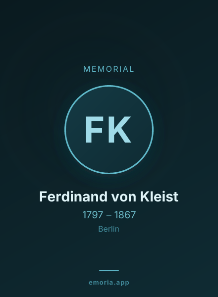 Memorial portrait of Ferdinand von Kleist