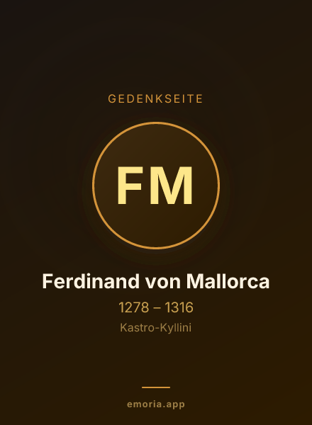 Gedenkportrait von Ferdinand von Mallorca