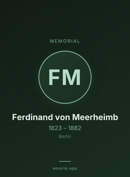 Memorial portrait of Ferdinand von Meerheimb