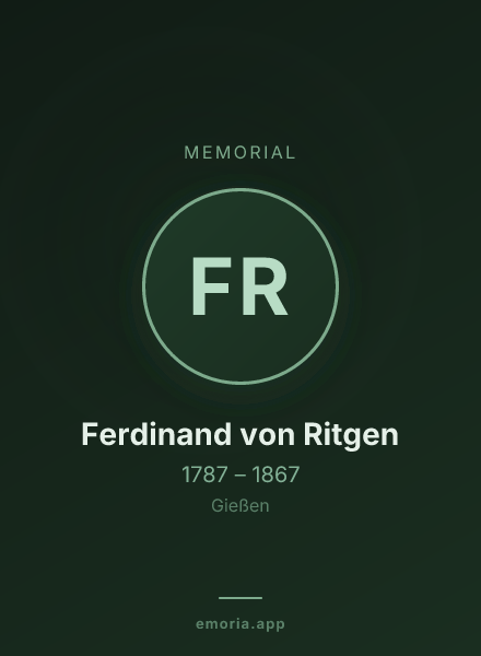 Memorial portrait of Ferdinand von Ritgen