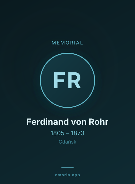 Memorial portrait of Ferdinand von Rohr