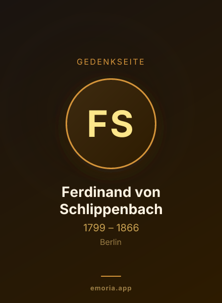 Gedenkportrait von Ferdinand von Schlippenbach