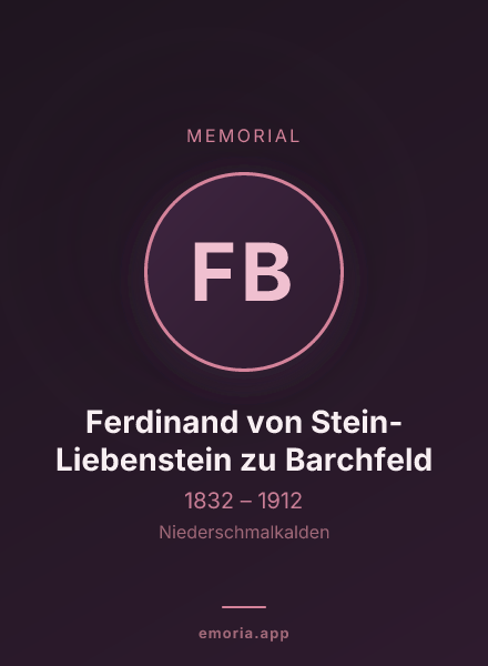 Memorial portrait of Ferdinand von Stein-Liebenstein zu Barchfeld