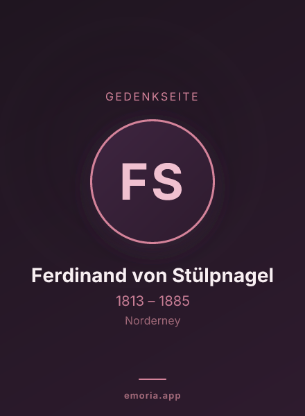 Gedenkportrait von Ferdinand von Stülpnagel