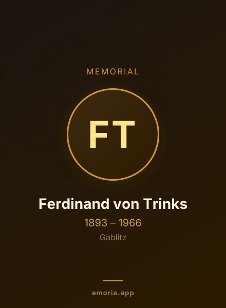 Memorial portrait of Ferdinand von Trinks