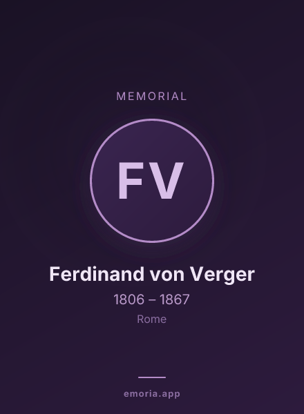 Memorial portrait of Ferdinand von Verger