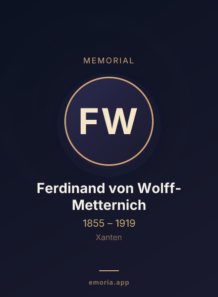 Memorial portrait of Ferdinand von Wolff-Metternich
