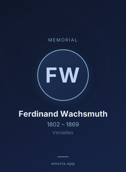 Memorial portrait of Ferdinand Wachsmuth