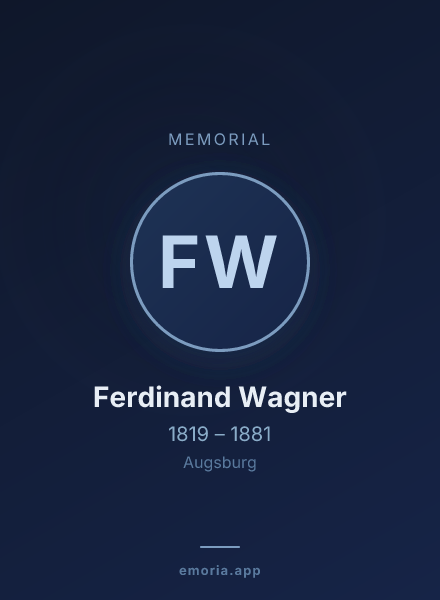 Memorial portrait of Ferdinand Wagner