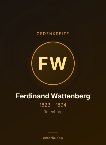 Gedenkportrait von Ferdinand Wattenberg