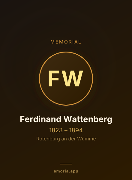 Memorial portrait of Ferdinand Wattenberg