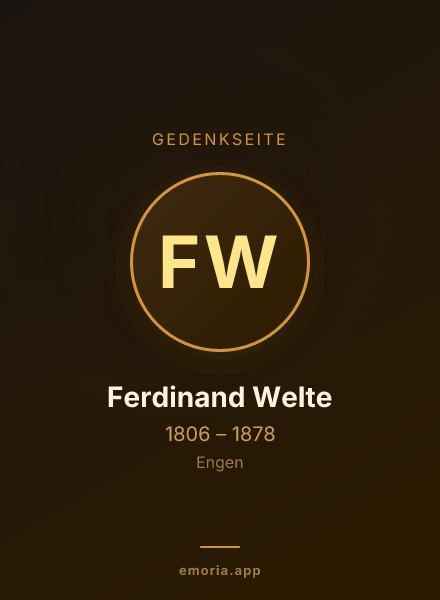 Gedenkportrait von Ferdinand Welte