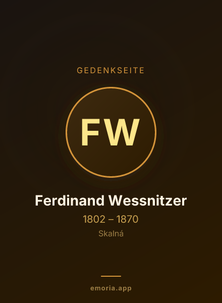 Gedenkportrait von Ferdinand Wessnitzer