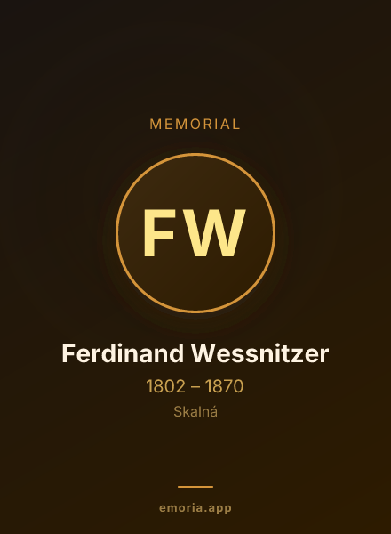 Memorial portrait of Ferdinand Wessnitzer
