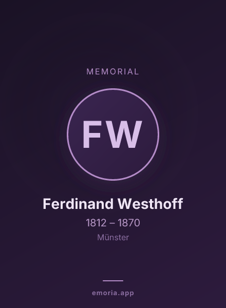 Memorial portrait of Ferdinand Westhoff