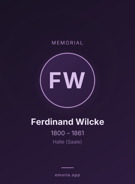 Memorial portrait of Ferdinand Wilcke
