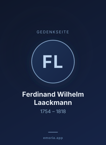 Gedenkportrait von Ferdinand Wilhelm Laackmann
