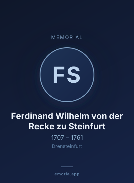 Memorial portrait of Ferdinand Wilhelm von der Recke zu Steinfurt