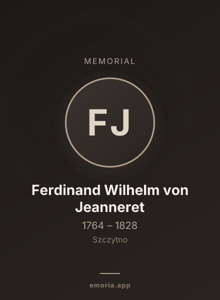 Memorial portrait of Ferdinand Wilhelm von Jeanneret