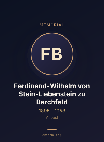 Memorial portrait of Ferdinand-Wilhelm von Stein-Liebenstein zu Barchfeld