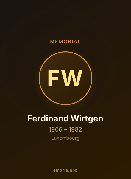 Memorial portrait of Ferdinand Wirtgen
