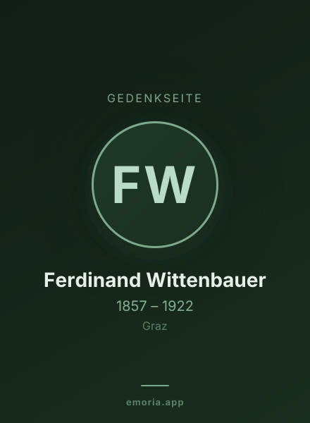 Gedenkportrait von Ferdinand Wittenbauer