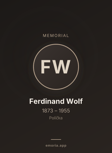 Memorial portrait of Ferdinand Wolf