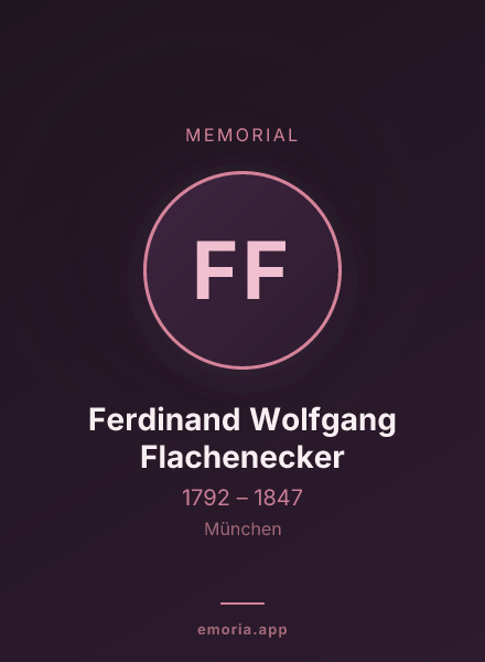 Memorial portrait of Ferdinand Wolfgang Flachenecker
