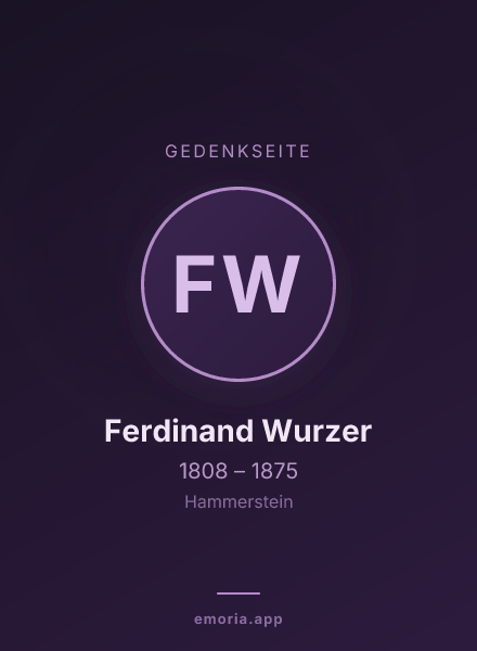 Gedenkportrait von Ferdinand Wurzer