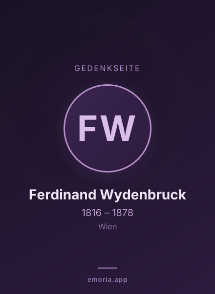 Gedenkportrait von Ferdinand Wydenbruck