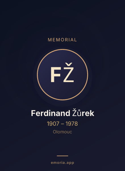 Memorial portrait of Ferdinand Žůrek