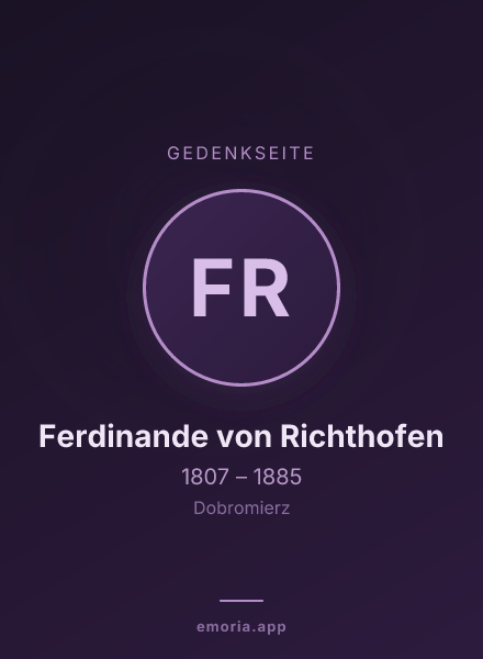Gedenkportrait von Ferdinande von Richthofen