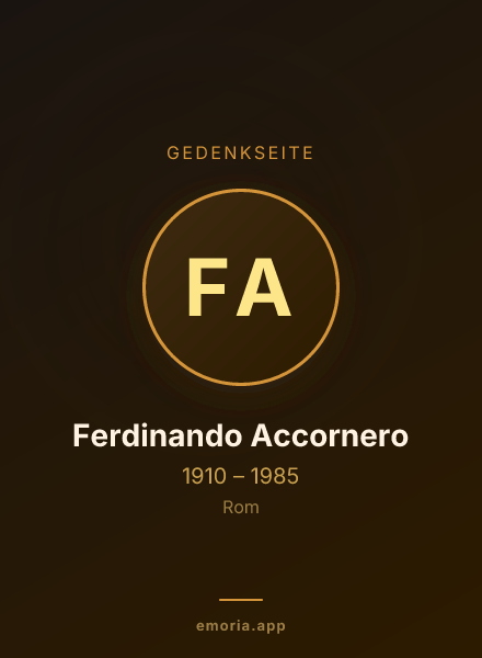Gedenkportrait von Ferdinando Accornero