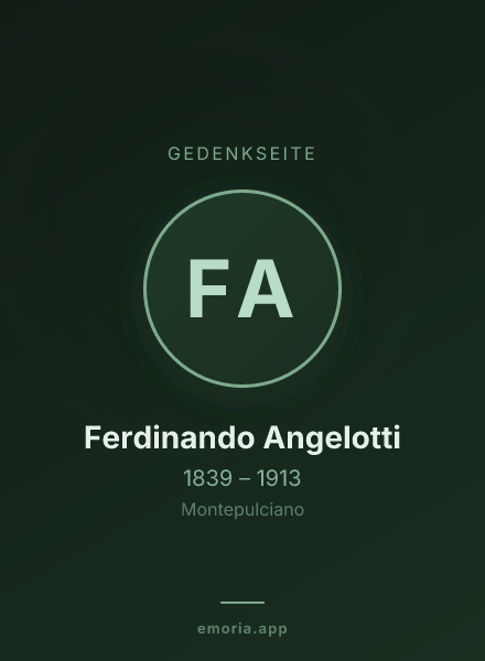 Gedenkportrait von Ferdinando Angelotti