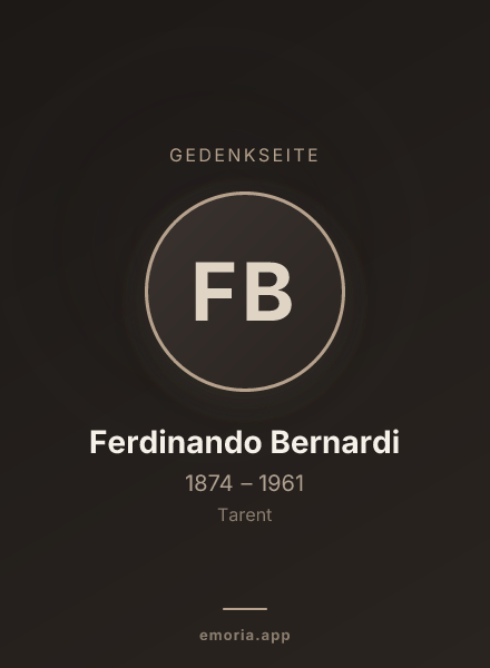 Gedenkportrait von Ferdinando Bernardi