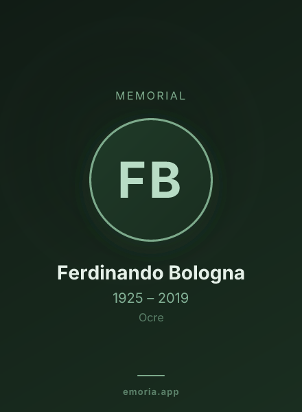 Memorial portrait of Ferdinando Bologna