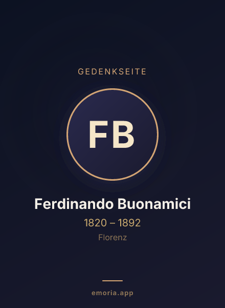 Gedenkportrait von Ferdinando Buonamici