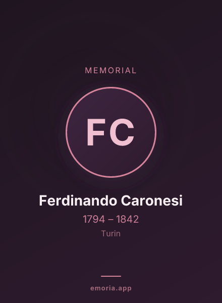 Memorial portrait of Ferdinando Caronesi