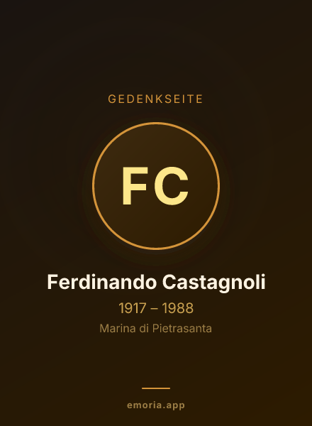 Gedenkportrait von Ferdinando Castagnoli