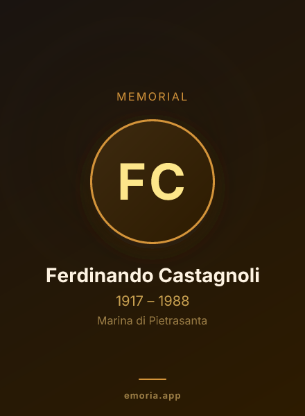 Memorial portrait of Ferdinando Castagnoli
