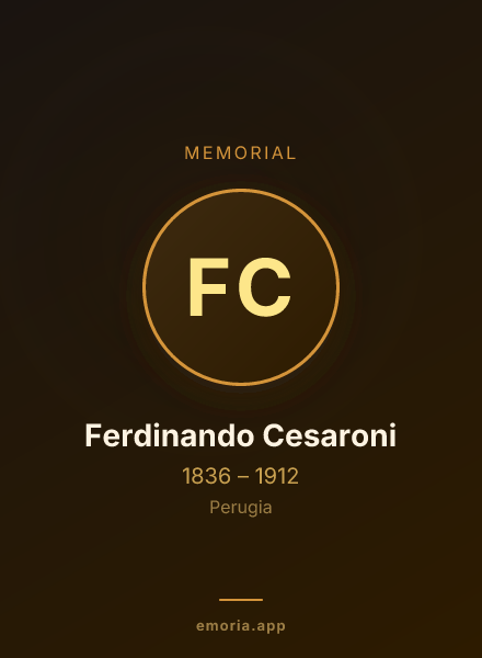 Memorial portrait of Ferdinando Cesaroni