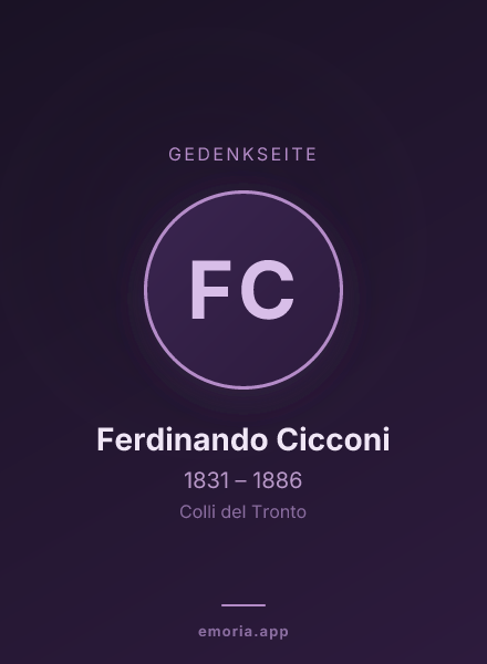 Gedenkportrait von Ferdinando Cicconi