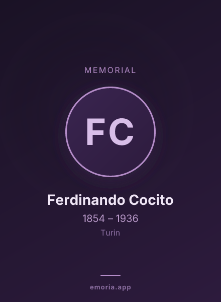 Memorial portrait of Ferdinando Cocito