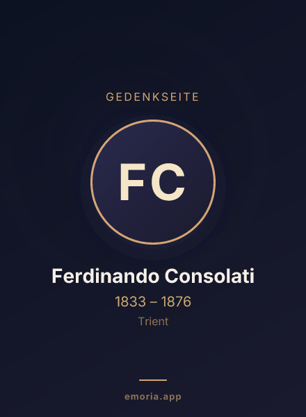 Gedenkportrait von Ferdinando Consolati