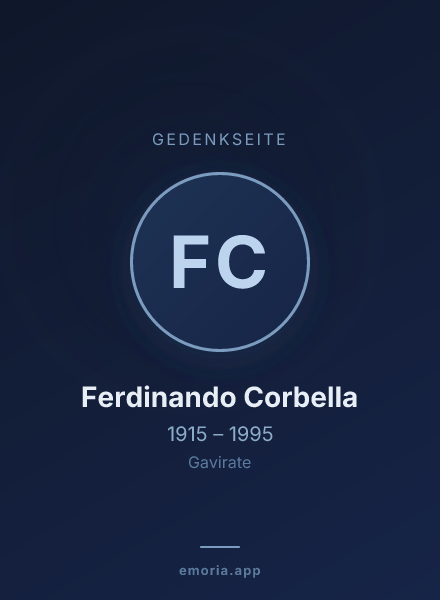 Gedenkportrait von Ferdinando Corbella