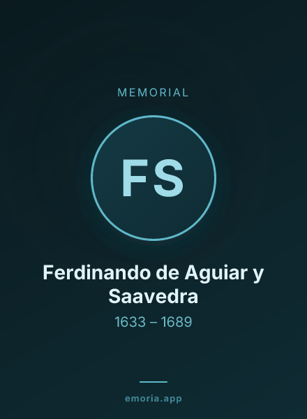 Memorial portrait of Ferdinando de Aguiar y Saavedra
