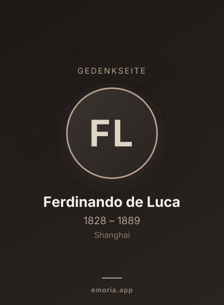 Gedenkportrait von Ferdinando de Luca